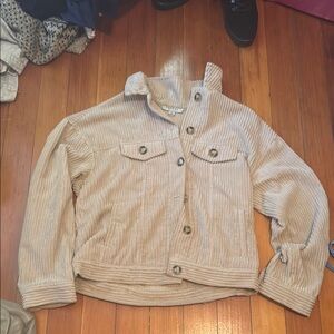 FAVLUX Cream Corduroy Teddy Jacket